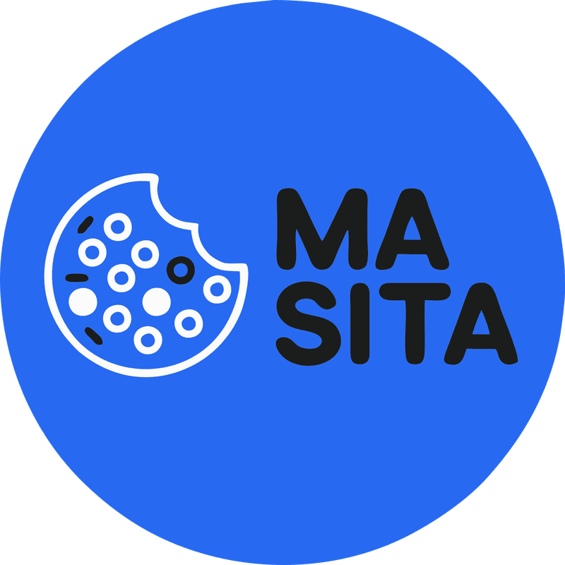 Logo de Masita: una masita con un mordisco